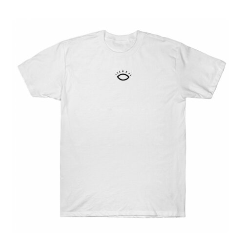 AYA White Embroidery Oversized T Shirt